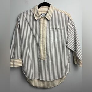 Sundance Striped 3/4 Sleeve Shirt size XS